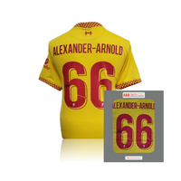 Trent Alexander-Arnold Hand Signed Liverpool 2021-22 3rd Shirt in AAA Gift Box
