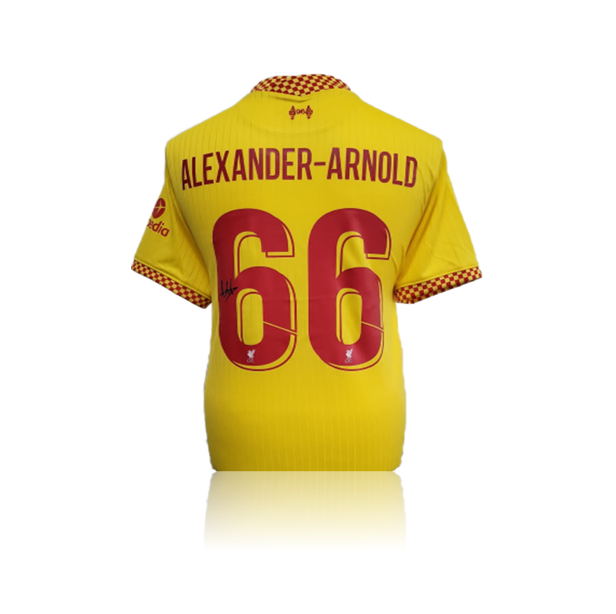 Trent Alexander-Arnold Hand Signed Liverpool 2021-22 3rd Shirt in AAA Gift Box