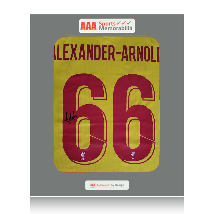 Trent Alexander-Arnold Hand Signed Liverpool 2021-22 3rd Shirt in AAA Gift Box