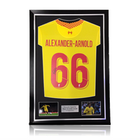 Trent Alexander-Arnold Hand Signed Liverpool 2021-22 3rd Shirt in Deluxe Classic Frame