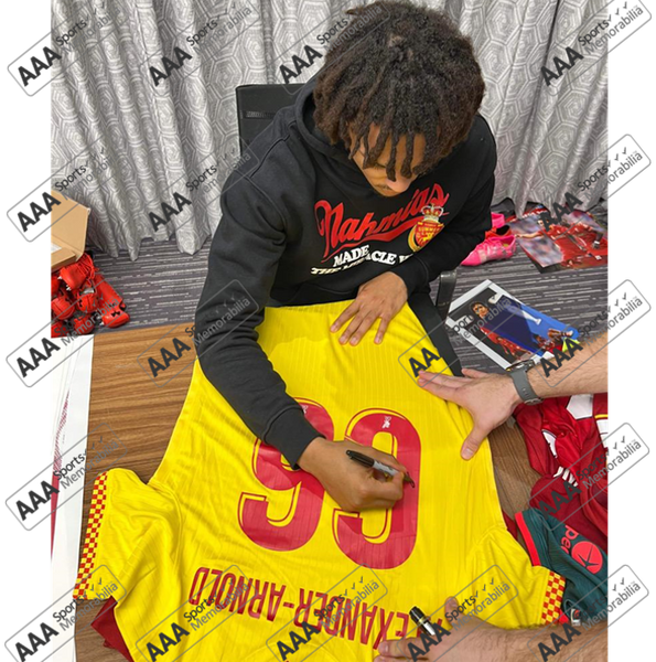 Trent AlexanderArnold Hand Signed Liverpool 202122 3rd Shirt in AAA