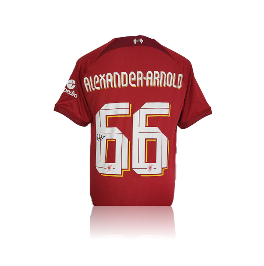 Trent Alexander-Arnold Hand Signed Liverpool 2022-23 Home Shirt in AAA Gift Box