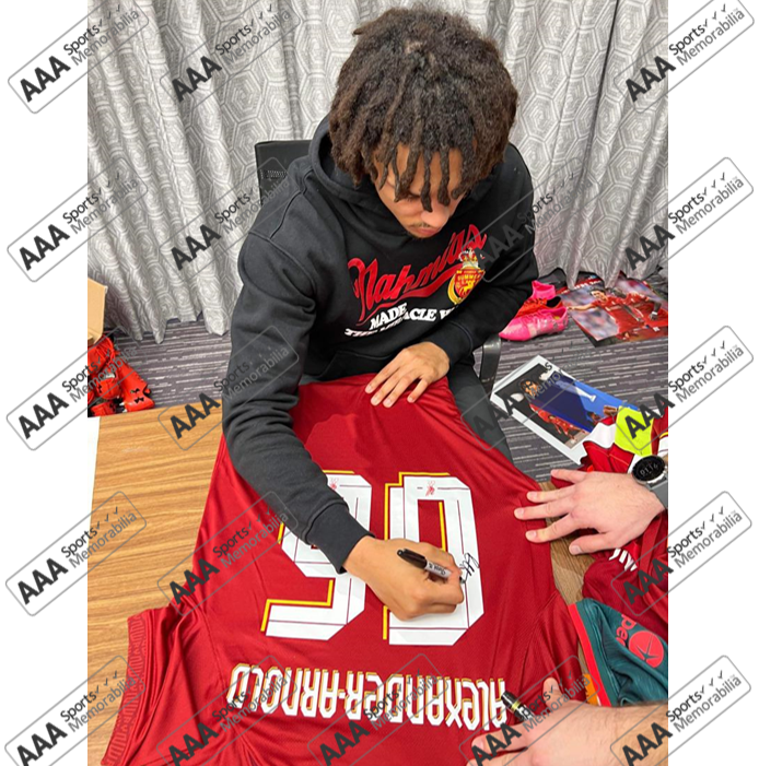 Trent Alexander-Arnold Hand Signed Liverpool 2022-23 Home Shirt in AAA Gift Box