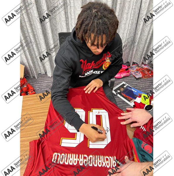 Trent AlexanderArnold Hand Signed Liverpool 202223 Home Shirt in AAA AAA Sports Memorabilia
