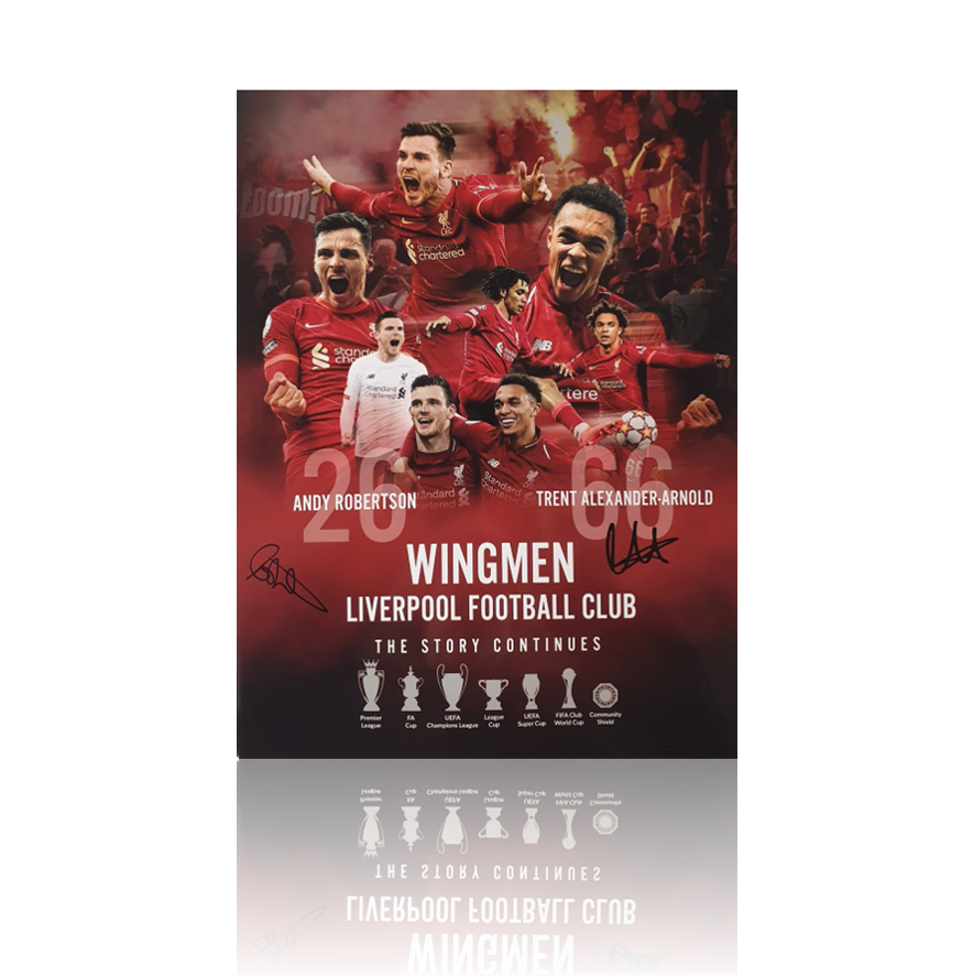 Trent Alexander Arnold/ Andy Robertson Hand Signed 12" X 16" Montage in Classic Frame