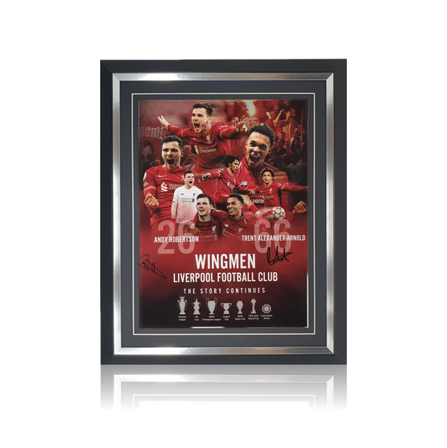 Trent Alexander Arnold/ Andy Robertson Hand Signed 12" X 16" Montage in Classic Frame