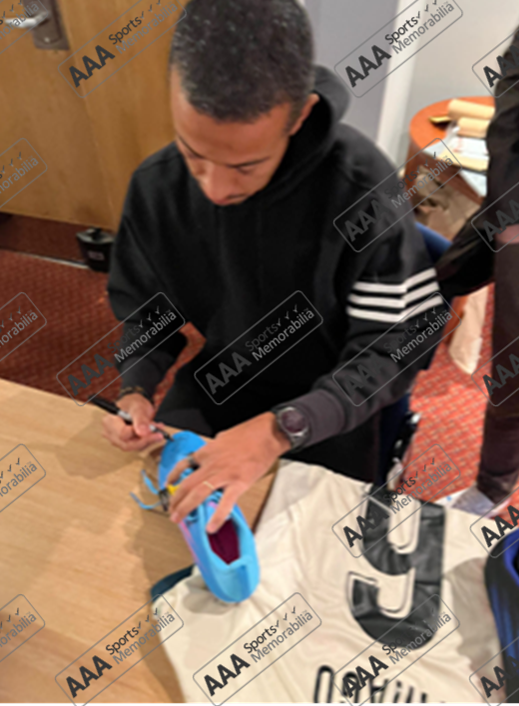 Thiago Alcantara hand signed BLUE Adidas Football Boot