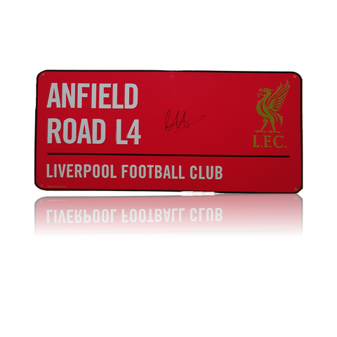 Trent Alexander-Arnold Hand Signed RED Anfield Road Sign