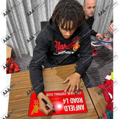 Trent Alexander-Arnold Hand Signed RED Anfield Road Sign