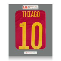 Thiago Alcantara hand signed Spain Home Shirt in AAA Gift Box