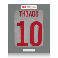 Thiago Alcantara hand signed Spain Away Shirt in AAA Gift Box