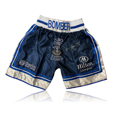 Tony Bellew HAND Signed Blue Boxing Shorts