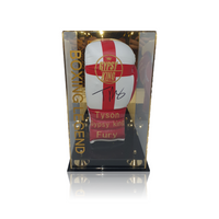 Tyson Fury Signed ‘Gypsy King’ George Cross Boxing Glove In Acrylic Display Case.
