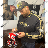 Tyson Fury Signed ‘Gypsy King’ Union Jack Boxing Glove In Acrylic Display Case.