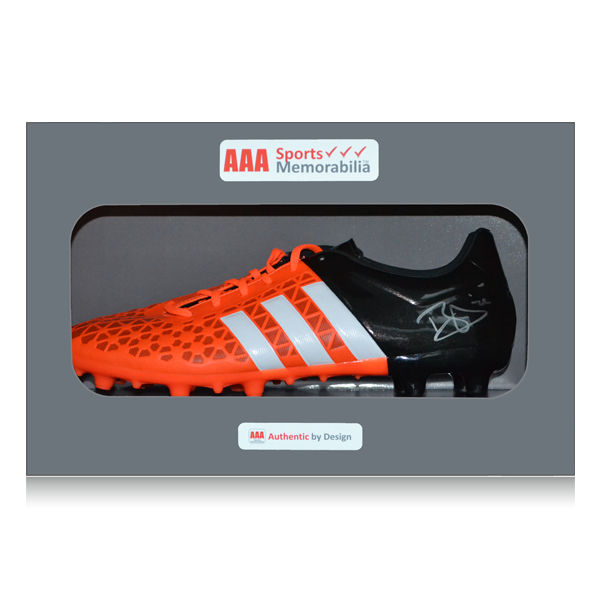 Dele Alli Hand Signed Orange/Black Adidas Football Boot in AAA Gift Box