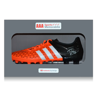 Dele Alli Hand Signed Orange/Black Adidas Football Boot in AAA Gift Box